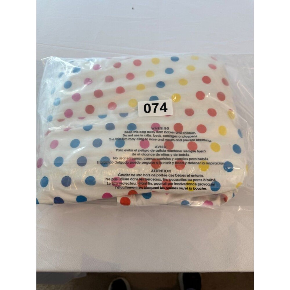 Color Me Courtney Dipping Dot Midi Dress Size 8 Rainbow Polka Dot Ruffle Hem - Picture 7 of 7